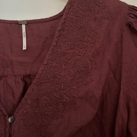 Free people western style blouse very gently worn GREAT western style. - Picture 5 of 9
